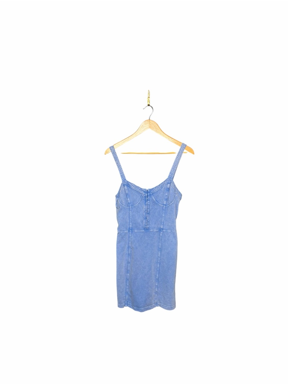 Free People Intimately Light Blue Denim Bustier Mini Dress